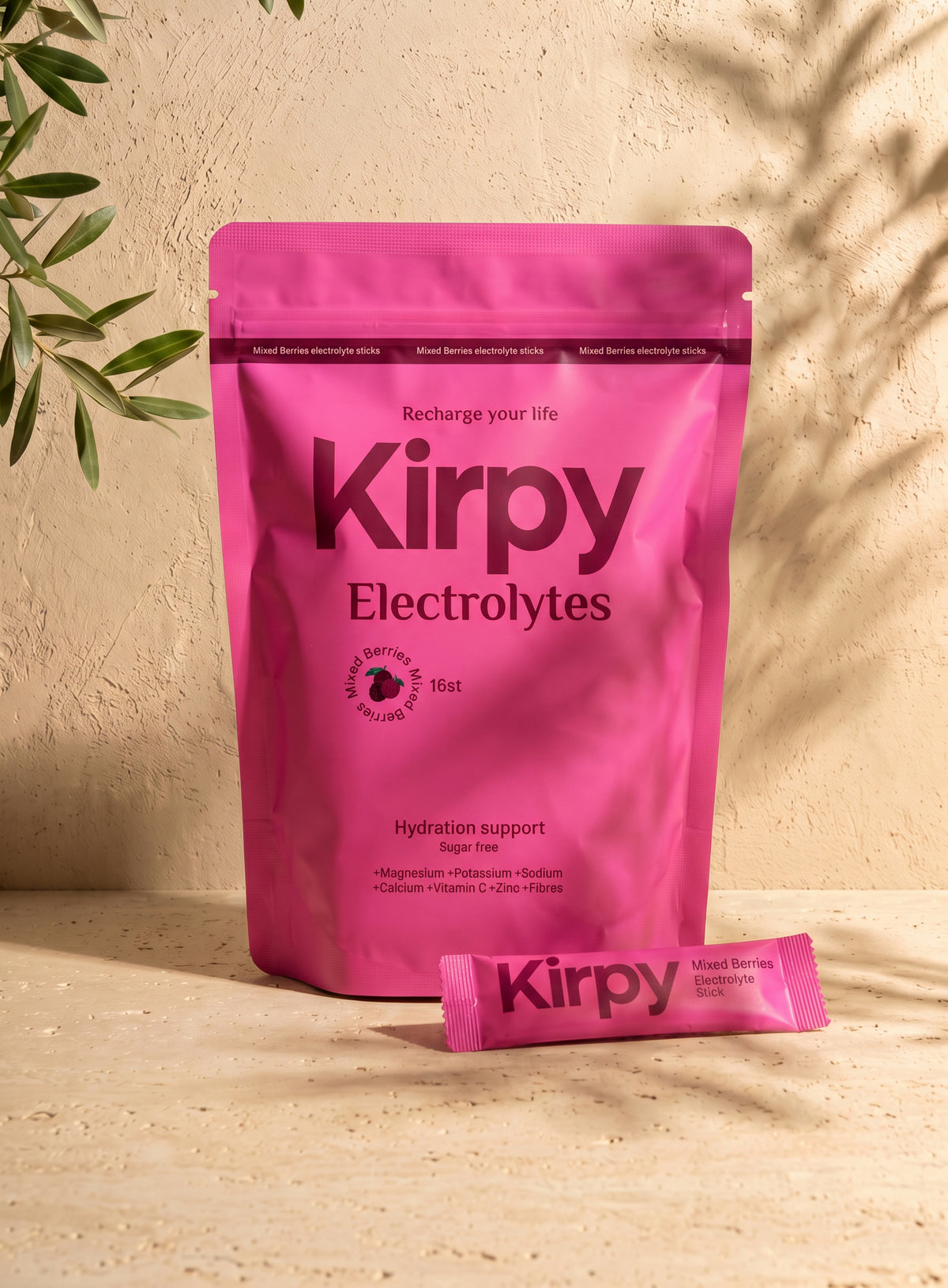 Kirpy Mixed Berries electrolyte sticks en pouch